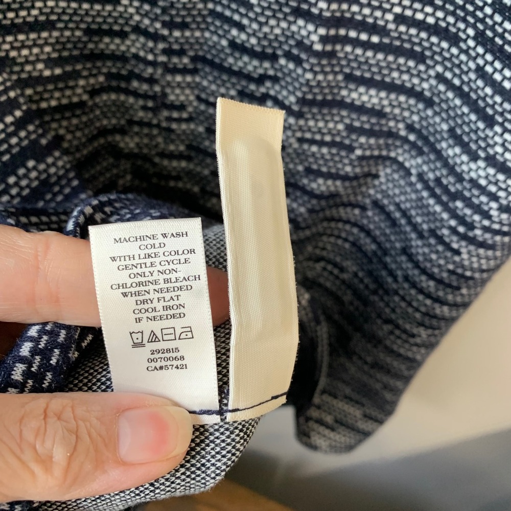 Ann Taylor Sheath Dress Career Work Wear Sleeveless Navy Blue White Size 6 - Picture 10 of 10
